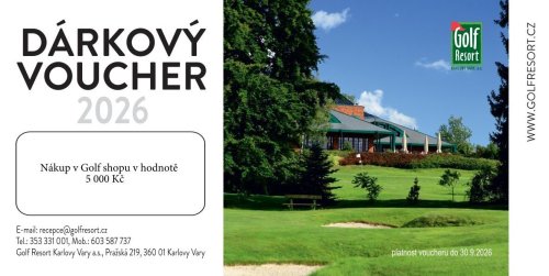 Dárkový voucher na nákup v shopu - 5000 Kč